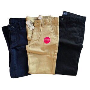 The Childrens Place Girls Stretch Flare Pants Lot Size 6X/7 Sandy Black Navy